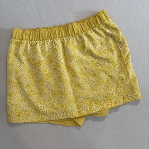 The North Face LARGE "Golden Yellow"‎ Floral Print Skort Shorts Skirt EXCELLENT